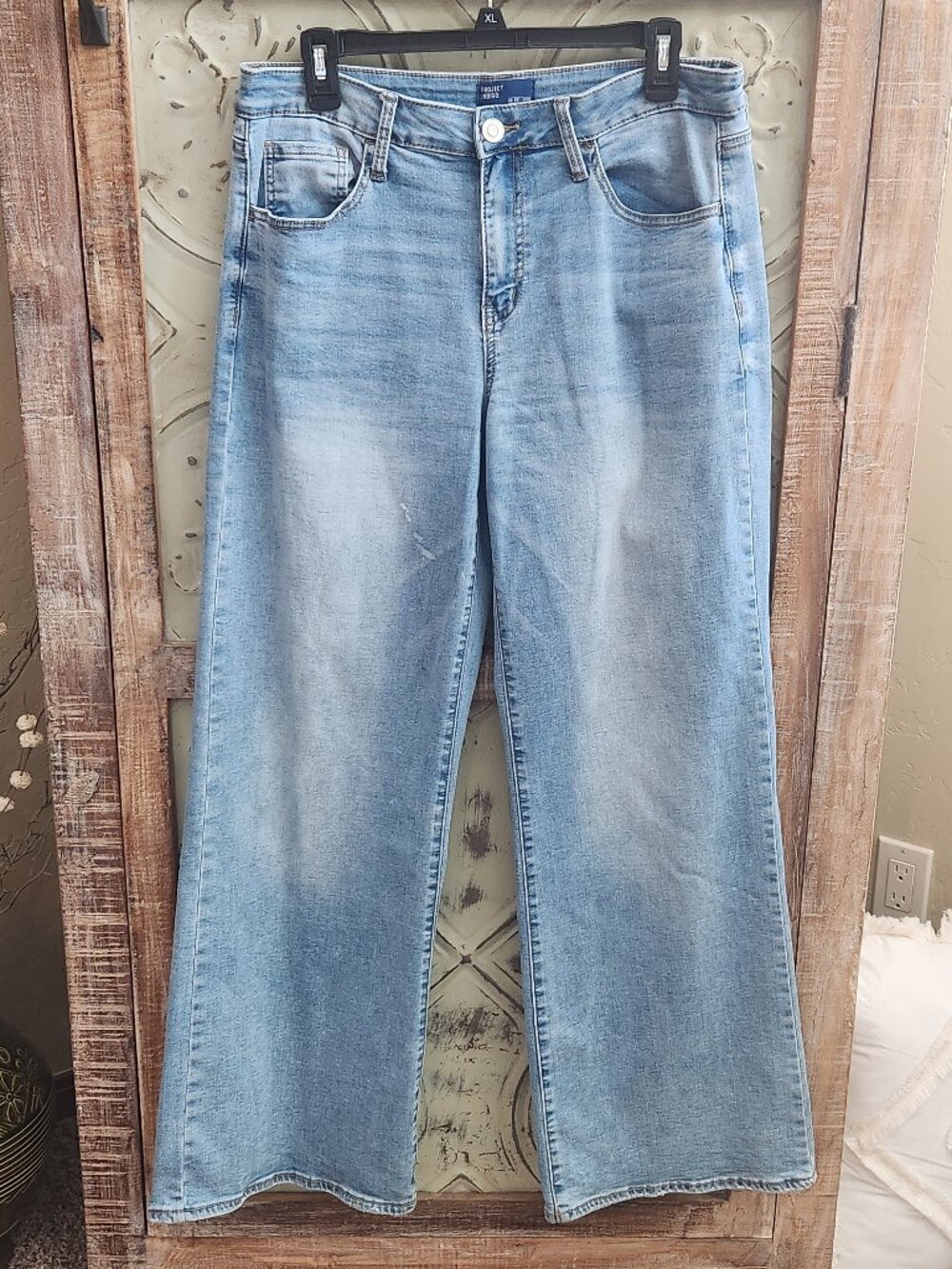 Project Indigo High Rise Wide Leg Medium Wash Denim Jeans | Size 13